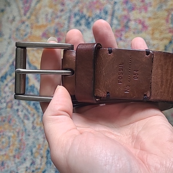 FOSSIL Dacey Brown Leather Belt - Picture 2 of 8